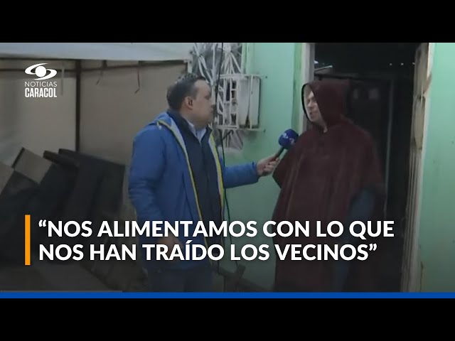 ⁣Damnificados por incendio en Bosa señalan que Distrito solo ha brindado dos carpas para el frío