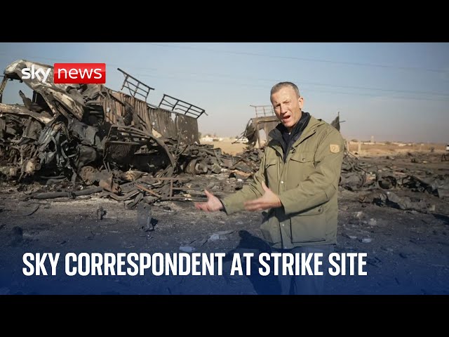 ⁣'Israeli strikes' target convoy carrying Syrian regime weapons | Assad Downfall