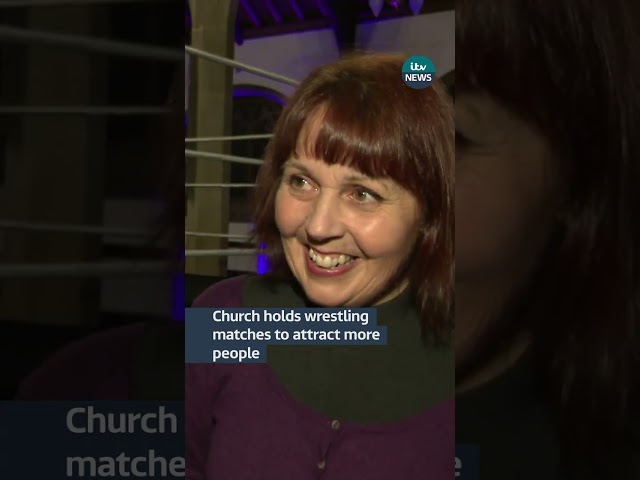 ⁣A church in West Yorkshire is mixing baptisms with body slams by staging wrestling bouts #itvnews