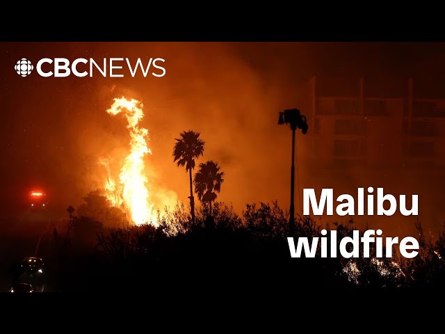 ⁣Malibu residents face 'scary' fast-moving wildfire