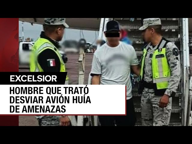 ⁣Hombre que intentó desviar avión de Volaris huía del crimen organizado