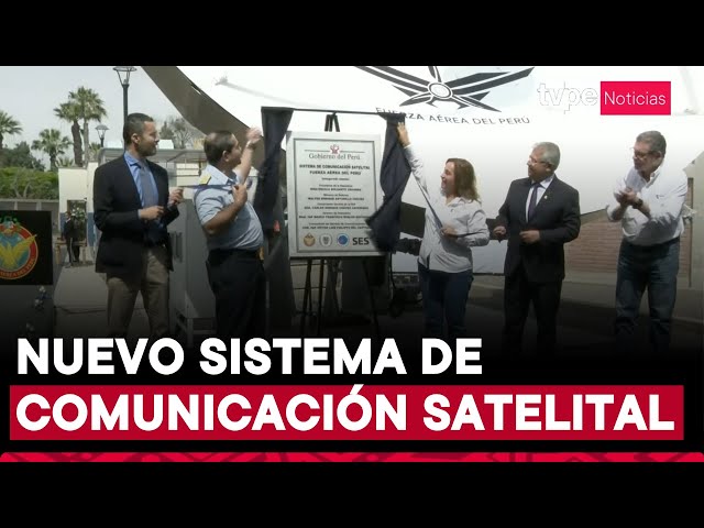 ⁣Presidenta Boluarte participa en inauguración de nuevo sistema de comunicación satelital de la FAP