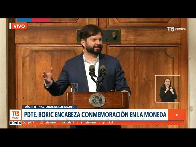 ⁣Discurso del Presidente Gabriel Boric en el Día de los Derechos Humanos