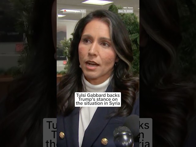 ⁣Tulsi Gabbard backs Trump's stance on the situation in Syria