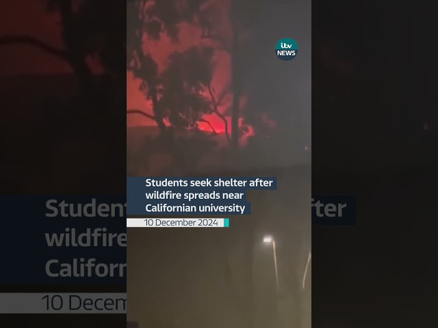 ⁣Pepperdine University cancelled classes and finals after a wildfire broke out in California #itvnews