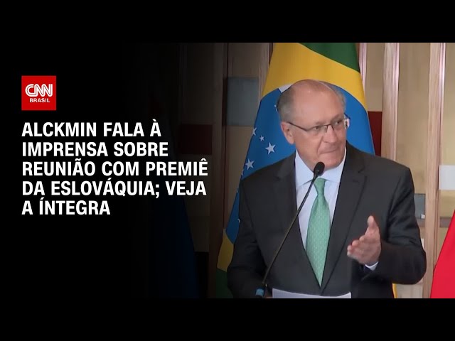 ⁣Alckmin fala à imprensa sobre reunião com premiê da Eslováquia; veja a íntegra | BASTIDORES