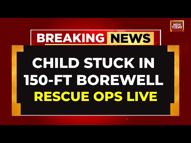 ⁣5-Year Old Boy Trapped In Borewell, Rescue Operation Enter 2nd Day | Camera Captures Movement | LIVE