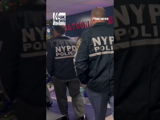 ⁣Inside Look: Moment NYPD brass roll into Pennsylvania police station to confront CEO murder suspect