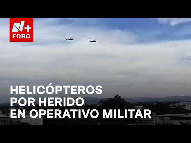 ⁣Helicópteros de las fuerzas armadas realizan sobrevuelos en Culiacán, Sinaloa - Paralelo 23