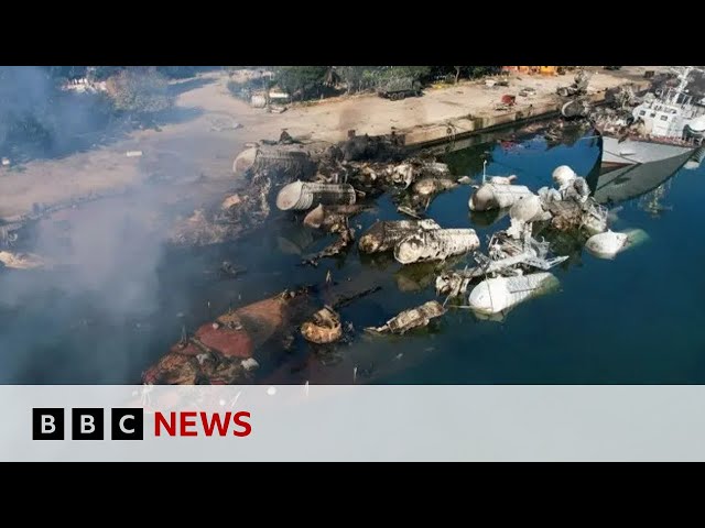 ⁣Israel confirms attack on Syrian naval fleet | BBC News