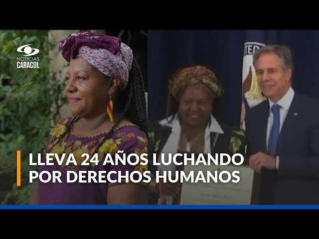 ⁣Lideresa colombiana recibe reconocimiento de EE. UU. por defensa de los derechos humanos