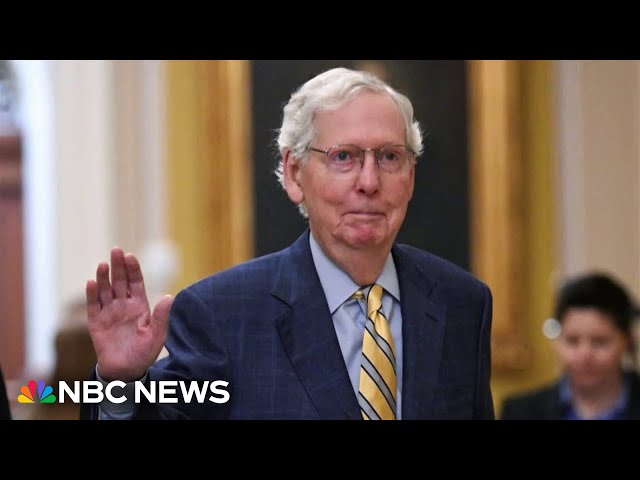 ⁣Medical personnel seen leaving McConnell's office on Capitol Hill