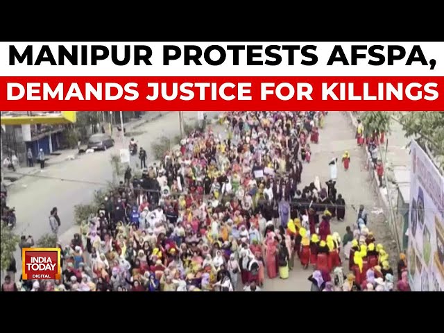 ⁣Manipur Rally: Hundreds Protest AFSPA Reimposition And Recent Killings In Jiribam | INDIA TODAY