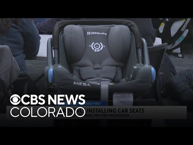 ⁣Colorado emergency responders become car seat technicians to help protect your little ones