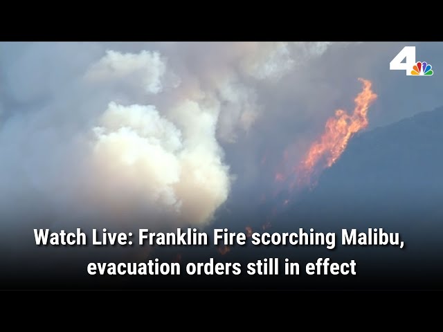 ⁣Watch Live: Franklin Fire scorching Malibu, evacuation orders still in effect