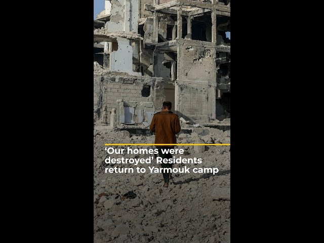 ⁣‘Our homes were destroyed’ Palestinian residents return to Yarmouk camp | AJ#shorts