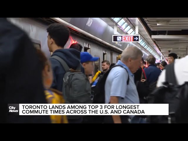 ⁣Toronto transit among top 3 longest commute times across U.S. and Canada, study finds