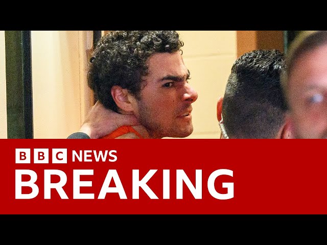 ⁣CEO shooting suspect Luigi Mangione in angry outburst as he fights New York extradition | BBC News