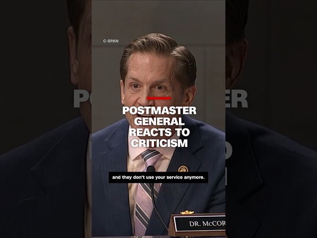 ⁣See moment Postmaster General covers his ears during oversight hearing