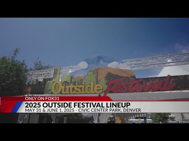 ⁣2025 lineup for Denver's Outside Festival