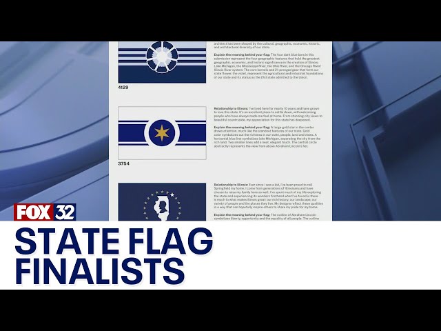 ⁣These are the new Illinois state flag finalists