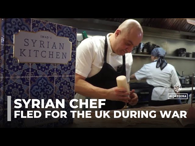 ⁣Hope of returning home: Chef Imad Alarnab fled Syria for the UK during war