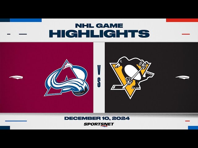 ⁣NHL Highlights | Avalanche vs. Penguins - December 10, 2024