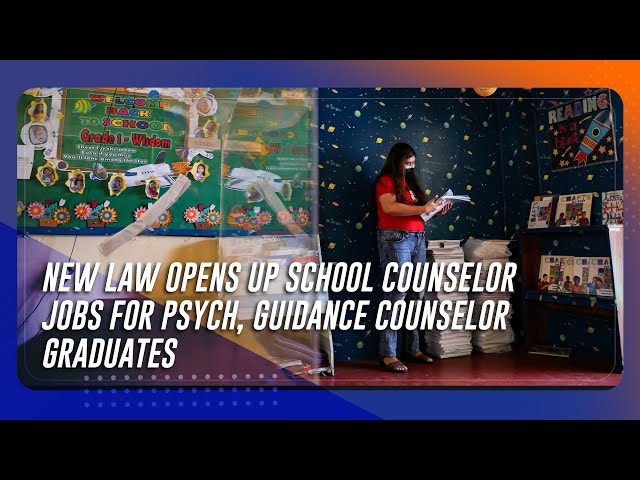 ⁣New law opens up school counselor jobs for psych, guidance counselor graduates