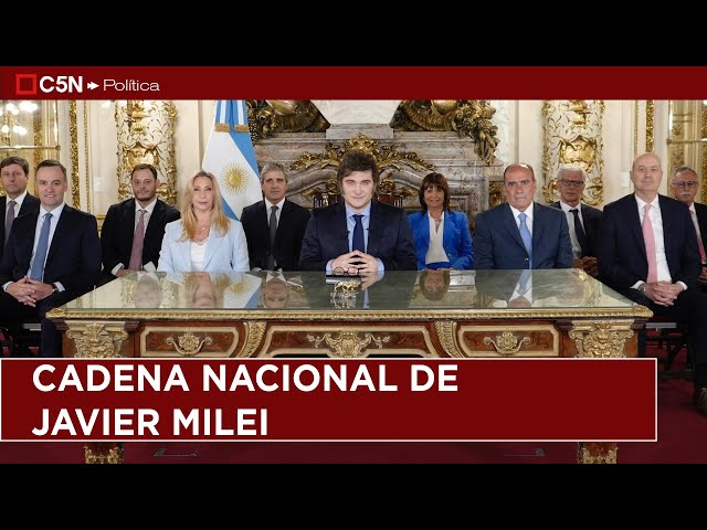 ⁣El PRESIDENTE MILEI HABLÓ en CADENA NACIONAL por su PRIMER AÑO de GESTIÓN