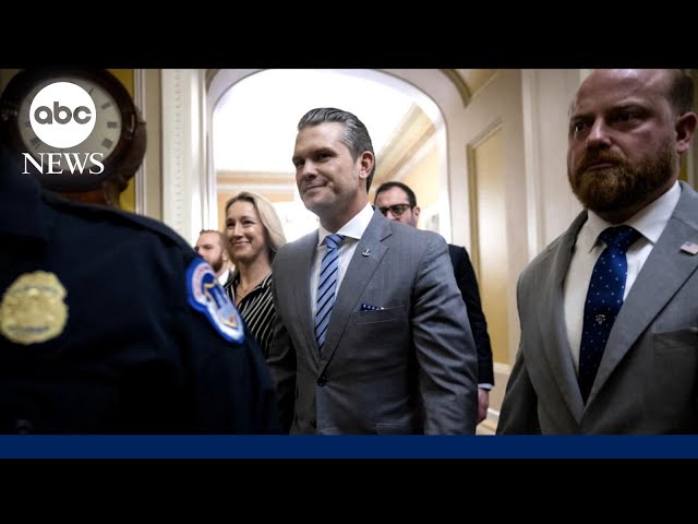 ⁣Pete Hegseth back on Capitol Hill to shore up support among Republican senators