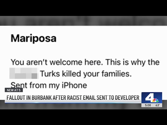 ⁣Burbank developers receive hateful email