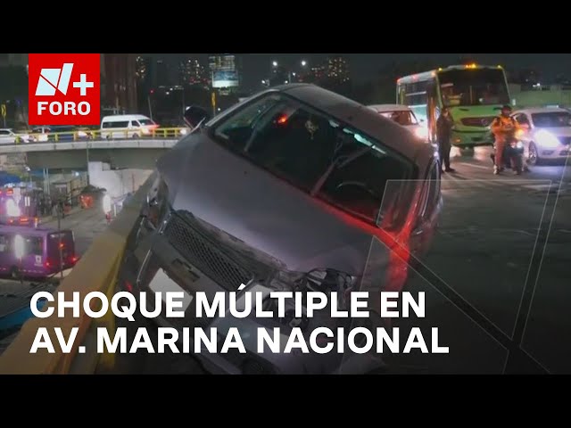 ⁣Choque múltiple en Marina Nacional a la altura del Metro Tacuba paraliza tránsito - Las Noticias