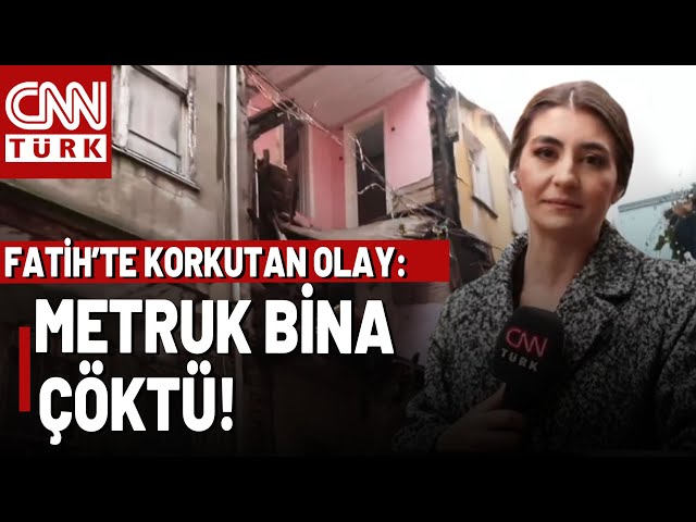 ⁣Fatih’te Panik: Metruk Bina Çöktü, Çevredeki 3 Bina Risk Nedeniyle Boşaltıldı!