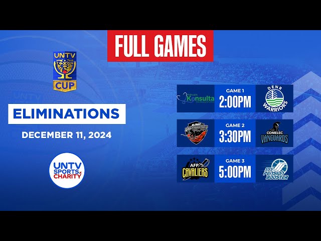 ⁣LIVE FULL GAMES: UNTV Cup Season 11 Eliminations at Paco Arena, Manila | December 11, 2024