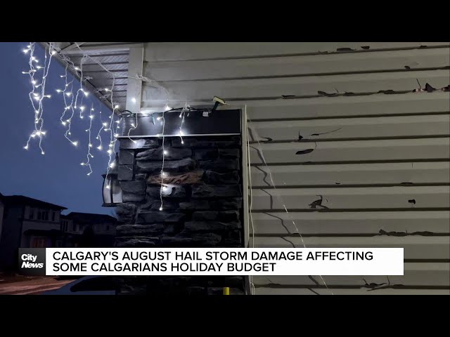 ⁣Calgary's August hail storm damage affecting some Calgarians holiday budget