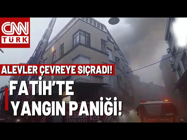 ⁣Fatih’te Yangın Alarmı: Ayakkabı İmalathanesindeki Alevler Çevreyi Sardı!