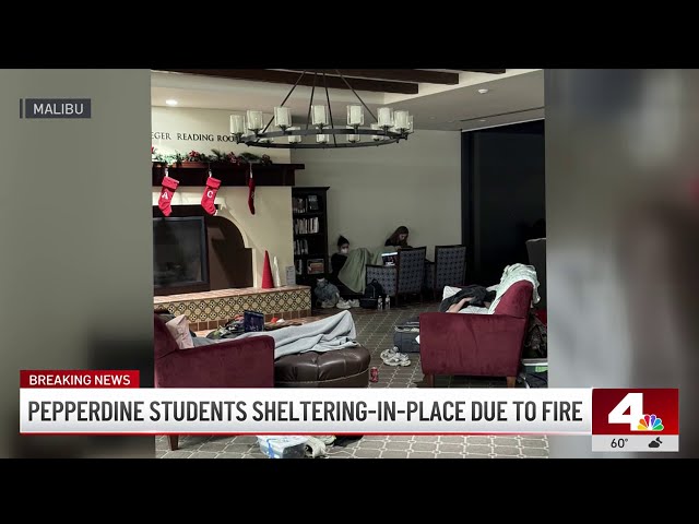 ⁣Pepperdine students talk about Franklin Fire shelter-in-place