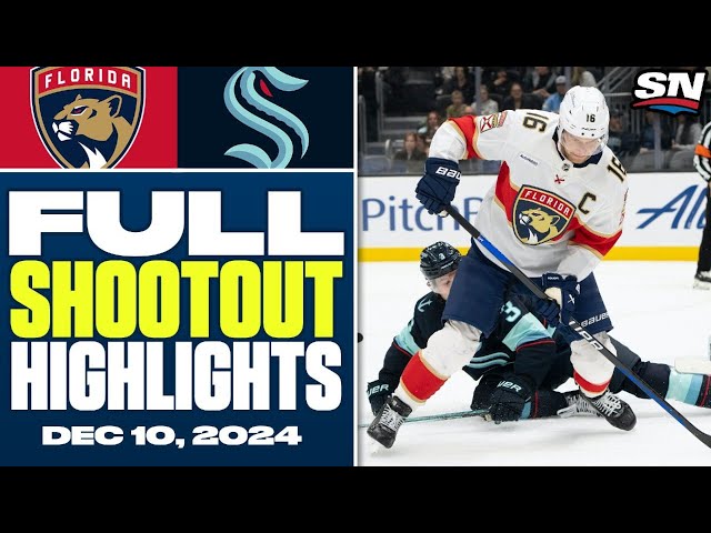 ⁣Florida Panthers at Seattle Kraken | FULL Shootout Highlights - December 10, 2024