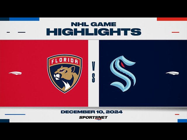 ⁣NHL Highlights | Panthers vs. Kraken - December 10, 2024