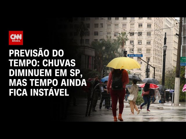 ⁣Previsão do tempo: chuvas diminuem em SP, mas tempo ainda fica instável | CNN NOVO DIA