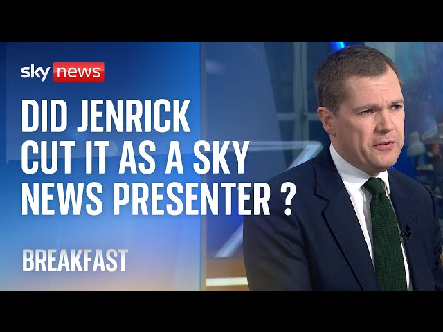 ⁣Robert Jenrick tries his hand at TV news presenting