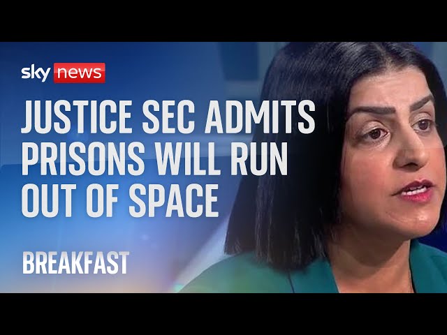 ⁣Prisons will still run out of space, despite new building programme, Justice Secretary admits