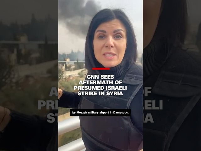 ⁣CNN sees aftermath of presumed Israeli strike in Syria