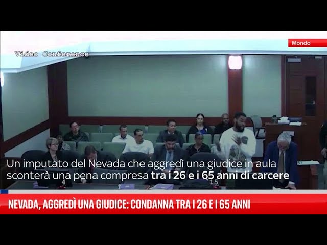 ⁣Nevada, aggredì una giudice: condanna tra i 26 e i 65 anni