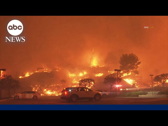 ⁣Franklin fire spreads throughout Malibu