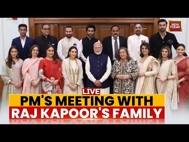 ⁣Kapoor Family Meets PM Modi LIVE | Raj Kapoor's 100th Birth Anniversary | PM Modi With Kapoor F