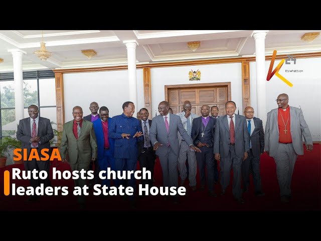 ⁣President William Ruto hosts church leaders at State House, Nairobi