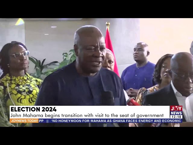 ⁣John Mahama is President-Elect: John Mahama begins transition with a visit to the seat of government