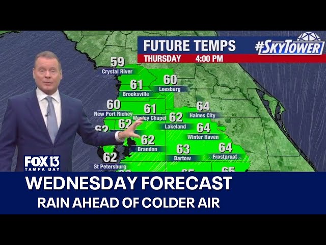 ⁣Tampa weather | Rain ahead of colder temperatures