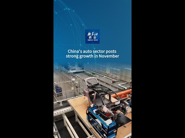 ⁣Xinhua News | China's auto sector posts strong growth in November